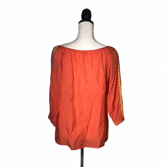 UMGEE Embroidered Southwestern Boho Peasant Blouse - Picture 4 of 6